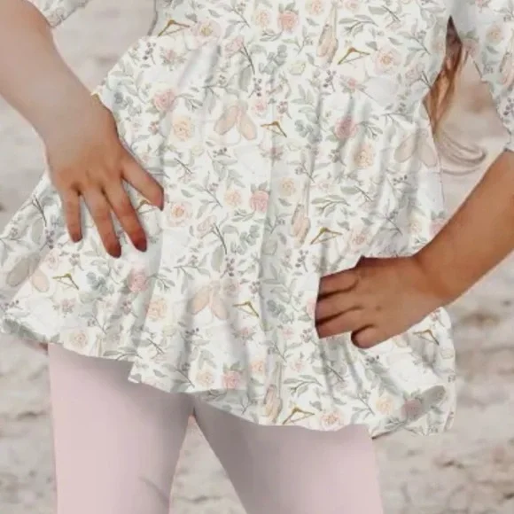 Girls Ballet Bliss Bamboo 1/2 Sleeve Set Perfect for Sensitive Skin